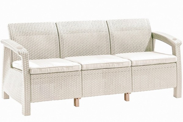 Трёхместный диван  Yalta Sofa 3 Seat белый купить в Сарапуле