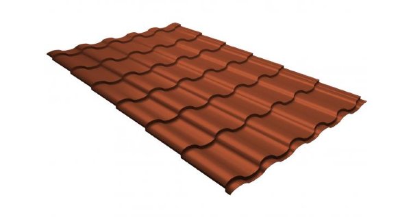 Металлочерепица кредо GL 0,5 GreenСoat Pural RR 750 кирпично-красный (RAL 8004 терракота) купить в Сарапуле