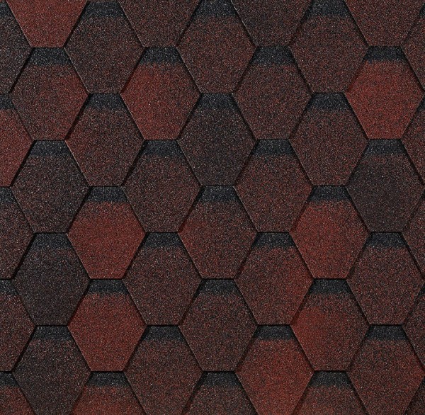 Гибкая черепица EURASIA Docke, Коллекция ШЕСТИГРАННИК Красный купить в Сарапуле