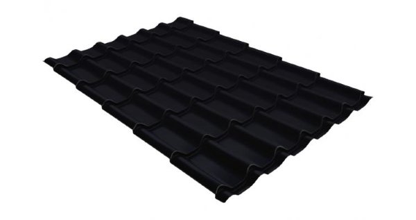 Металлочерепица классик GL 0,5 Velur20 RAL 9005 черный купить в Сарапуле