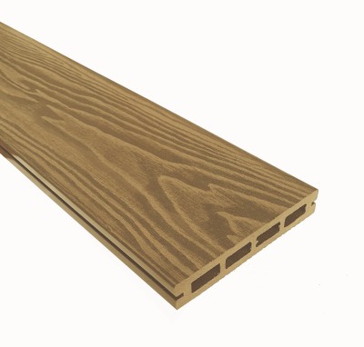 Террасная доска из ДПК Terrapol Смарт 3D Пустотелая с пазом Дуб Севилья