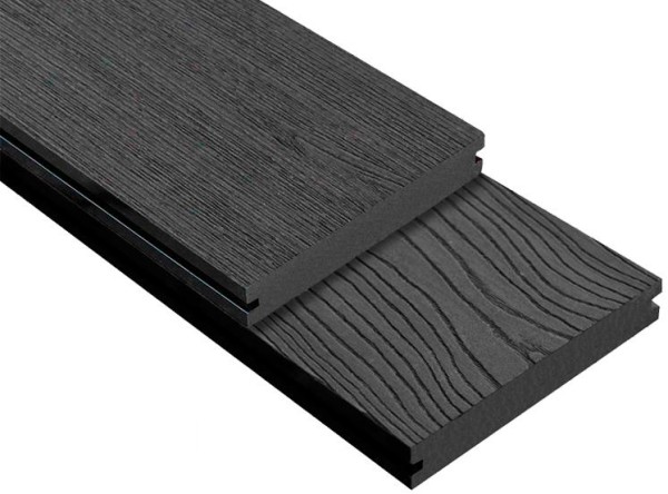 Террасная доска ДПК Outdoor 3D полнотелая STORM/OCEAN BLACK черная купить в Сарапуле