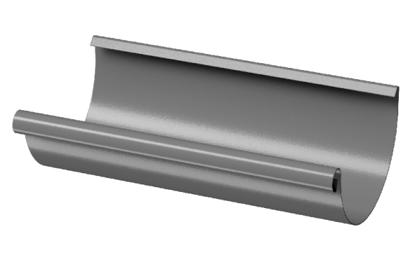 Желоб полукруглый D125 3 м Döcke STAL PREMIUM Графит, (RAL 7024) купить в Сарапуле
