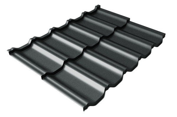Металлочерепица модульная Квинта Uno Grand Line c 3D резом 0,5 GreenСoat Pural Matt RR2Н3 (RAL 7016 антрацитово-серый) купить в Сарапуле