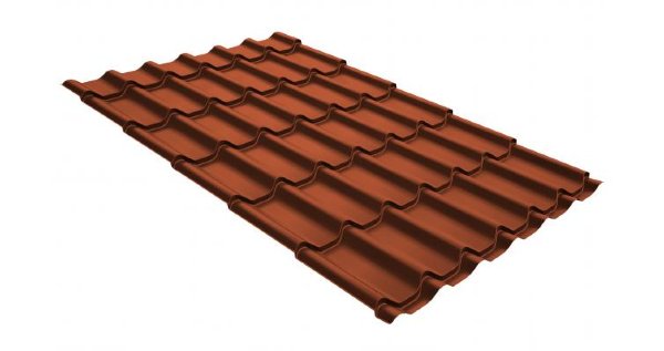 Металлочерепица классик GL 0,5 GreenCoat Pural RR 750 кирпично-красный (RAL 8004 терракота) купить в Сарапуле