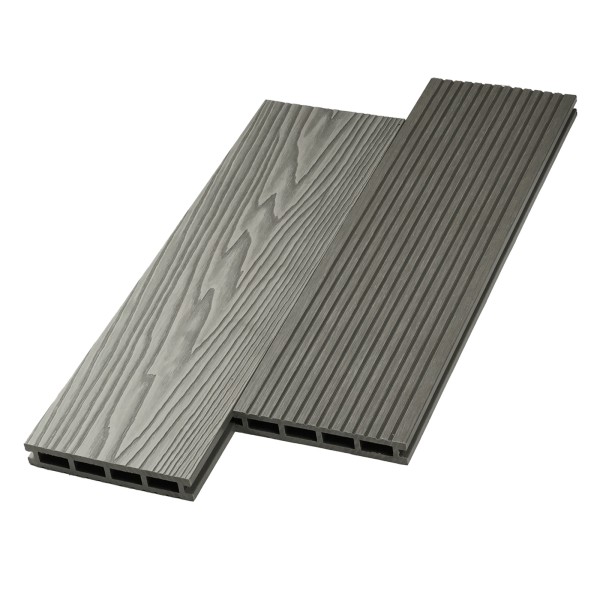 Террасная доска ДПК NanoWood двусторонняя New 3D тиснение + вельвет Серый купить в Сарапуле