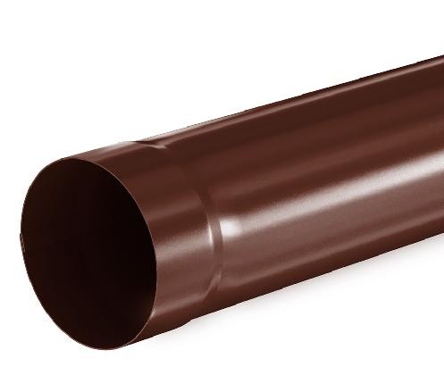 Водосток Aquasistem, система 125x90 - Труба водосточная 1.00м RAL 8017 Коричневый купить в Сарапуле