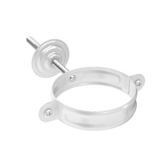 Водосток Aquasistem, система 150/100 - Комплект крепления трубы RAL 9003 Белый купить в Сарапуле