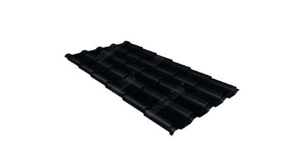 Металлочерепица камея 0,45 Drap RAL 9005 черный купить в Сарапуле
