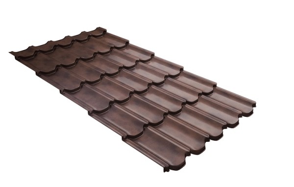 Металлочерепица квинта плюс с  3D резом 0,45 Safari Twincolor Brown купить в Сарапуле