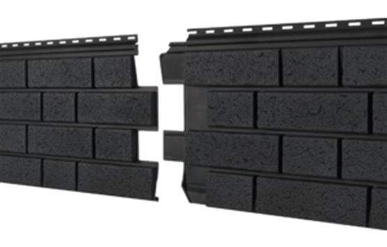 Фасадная панель Ю-пласт Стоун Хаус S-Lock Клинкер Нордик Графитовый купить в Сарапуле