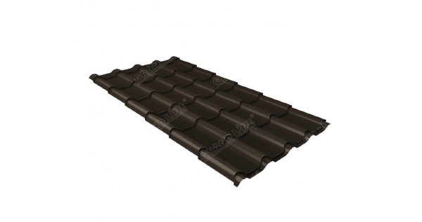 Металлочерепица камея GL 0,5 GreenCoat Pural matt RR 32 темно-коричневый (RAL 8019 серо-коричневый) купить в Сарапуле