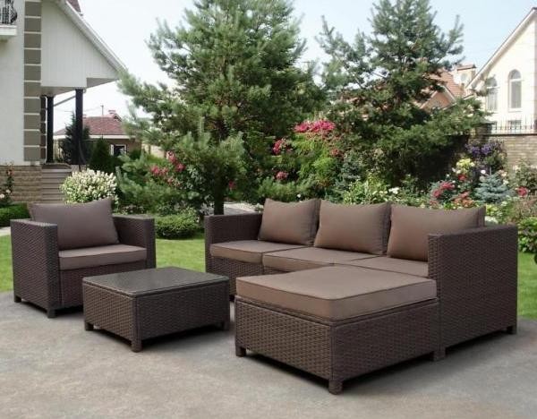 Комплект мебели AFINA плетеной из иск. ротанга YR821A Brown/Beige купить в Сарапуле