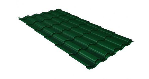 Металлочерепица кредо 0,5 Satin RAL 6005 зеленый мох купить в Сарапуле