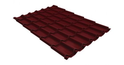 Металлочерепица классик GL 0,5 Quarzit RAL 3005 красное вино