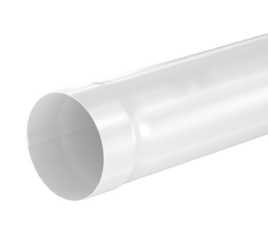 Водосток Aquasistem, система 125x90 - Труба водосточная 1.00м RAL 9003 Белый купить в Сарапуле