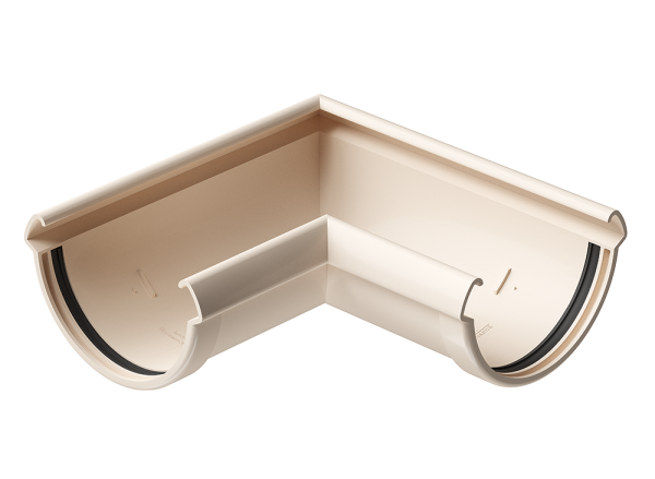 Угол желоба 90° Docke Lux ПВХ Латте купить в Сарапуле