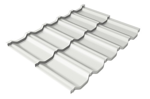 Металлочерепица модульная Квинта Uno Grand Line c 3D резом 0,5 Satin RAL 9003 сигнальный белый купить в Сарапуле
