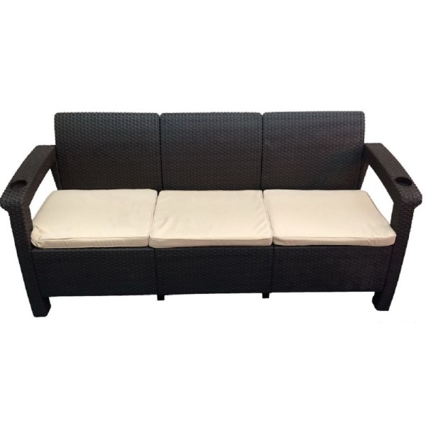 Трёхместный диван  Yalta Sofa 3 Seat венге купить в Сарапуле