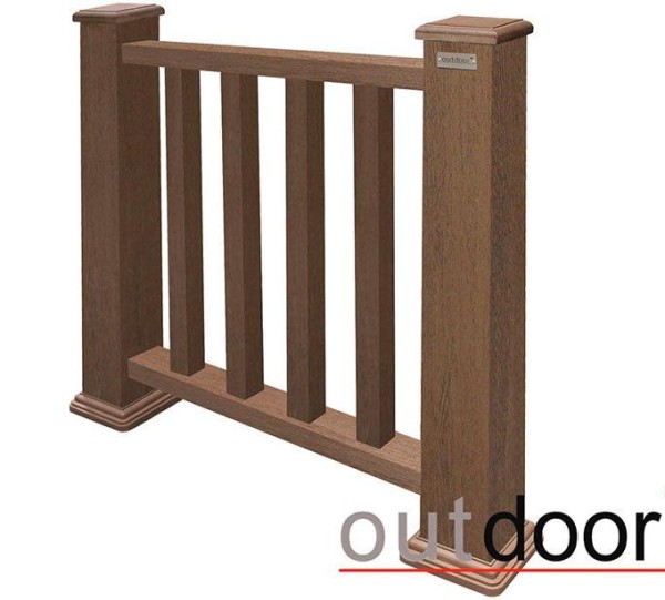 Ограждение из ДПК Outdoor Классик 3D STORM коричневый микс купить в Сарапуле