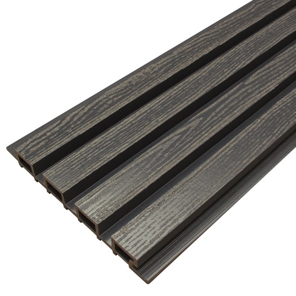 Фасадная доска из ДПК Faynag Wood Рейка Мокрый Асфальт купить в Сарапуле