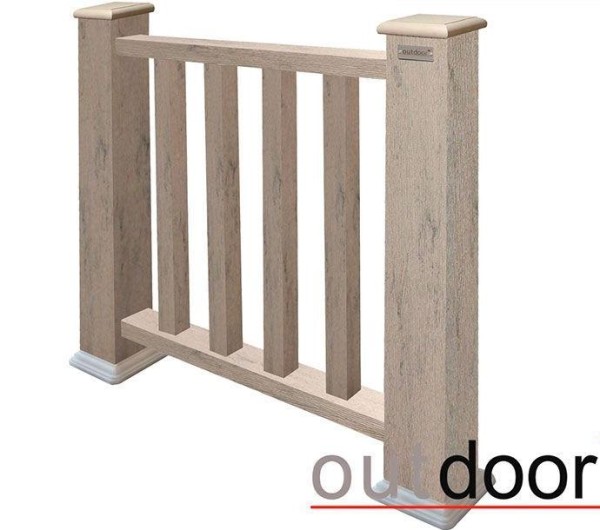 Ограждение из ДПК Outdoor Классик 3D STORM серый микс купить в Сарапуле