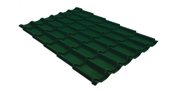 Металлочерепица классик 0,5 Satin RAL 6005 зеленый мох купить в Сарапуле