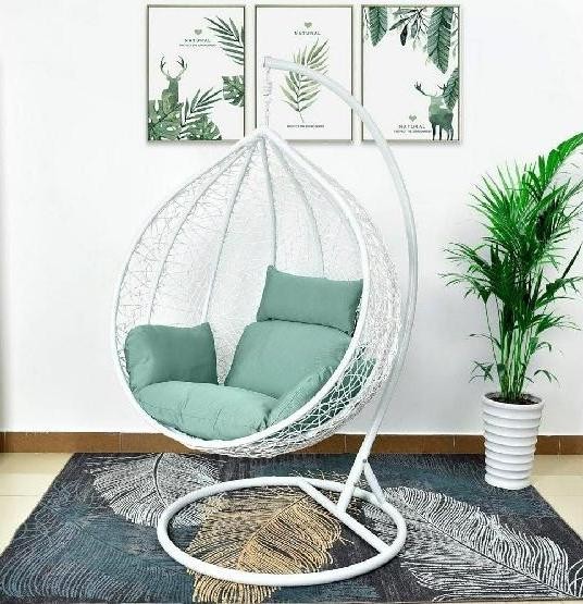Кресло Подвесное из искусственного ротанга AFM-168A-XL White/Green купить в Сарапуле