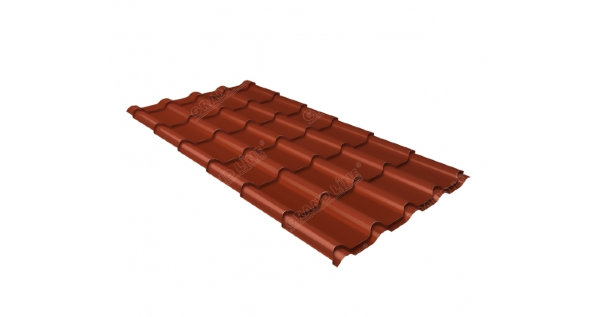 Металлочерепица камея 0,5 Satin RAL 8004 терракота купить в Сарапуле