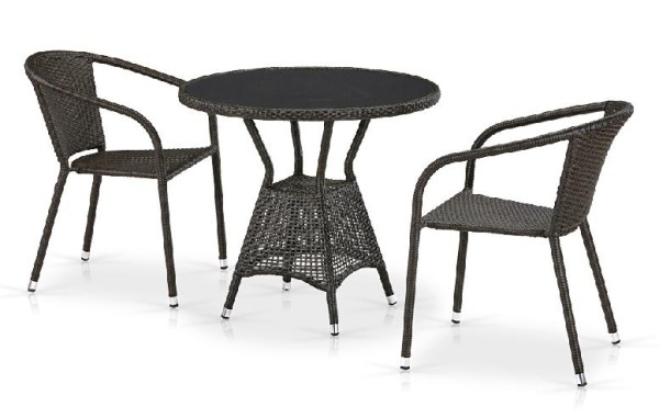 Комплект плетеной мебели AFINA из иск. ротанга T707ANS/Y137C-W53 Brown 2Pcs купить в Сарапуле