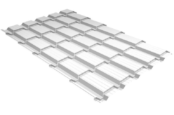 Металлочерепица GL квадро профи 0,5 Satin RAL 9003 сигнальный белый купить в Сарапуле