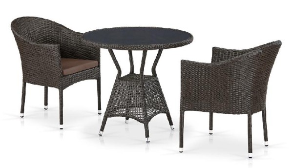 Комплект плетеной мебели AFINA из иск. ротанга T707ANS/Y350-W53 Brown 2Pcs купить в Сарапуле