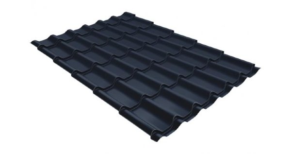 Металлочерепица классик 0,5 Satin RAL 7024 мокрый асфальт купить в Сарапуле