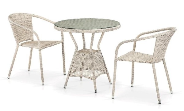 Комплект плетеной мебели AFINA из иск. ротанга T705ANT/Y137C-W85 Latte 2Pcs купить в Сарапуле