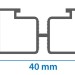 Лага алюминиевая KRONEX 40x15x3000 мм опорная Slim купить в Сарапуле
