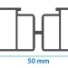 Лага алюминиевая KRONEX 50x25x3000 мм несущая купить в Сарапуле