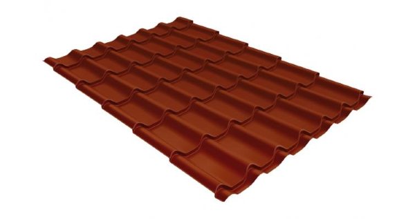 Металлочерепица классик GL 0,5 Velur20 RAL 8004 терракота купить в Сарапуле