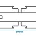 Лага алюминиевая KRONEX 80x40x3000 мм конструктивная купить в Сарапуле
