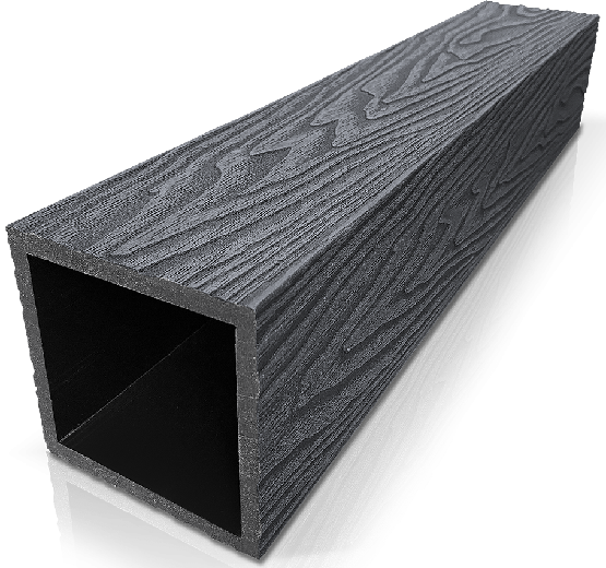Столб ДПК 3D GardenParkett фактура дерева Графит купить в Сарапуле
