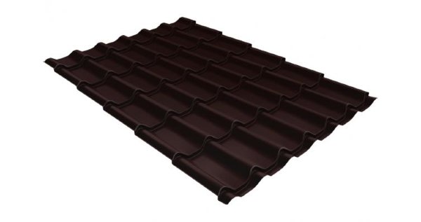 Металлочерепица классик 0,5 Satin RAL 8017 шоколад купить в Сарапуле