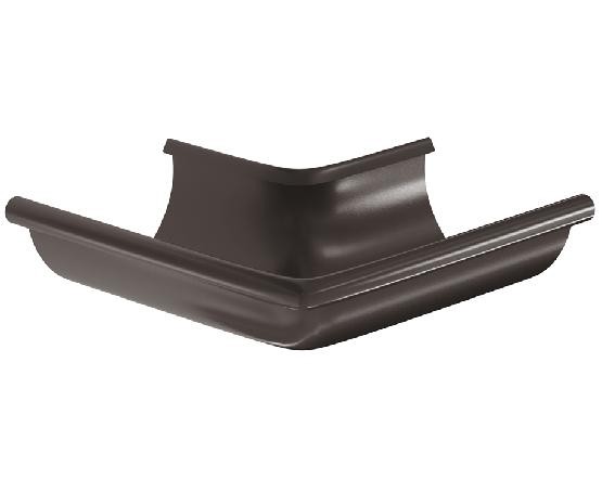 Водосток Aquasistem, система 125x90 -  Угол желоба, наружный 90° RR 32 Тёмно Коричневый купить в Сарапуле