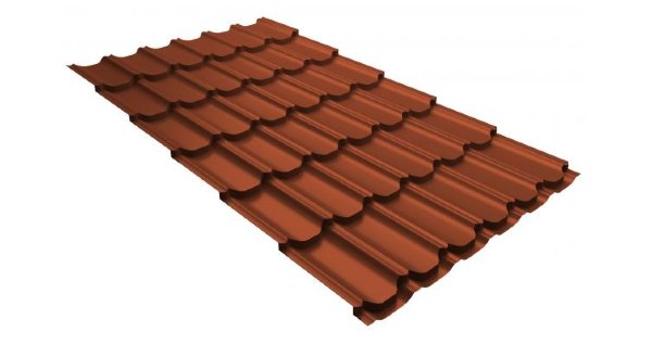 Металлочерепица квинта плюс 0,5 GreenCoat Pural RR 750 кирпично-красный (RAL 8004 терракота) купить в Сарапуле