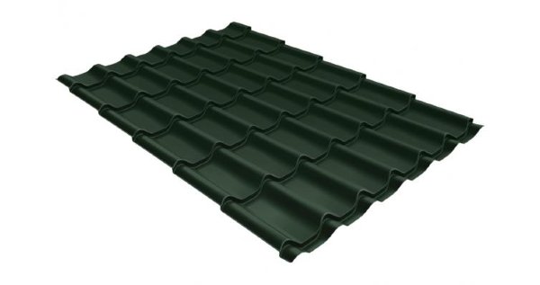 Металлочерепица классик 0,5 Satin RR 11 темно-зеленый купить в Сарапуле